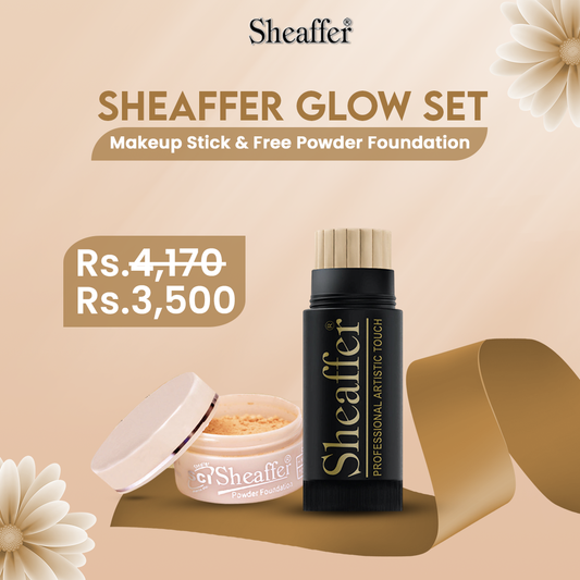 Sheaffer Glow Set – Makeup Stick & Free Powder Foundation